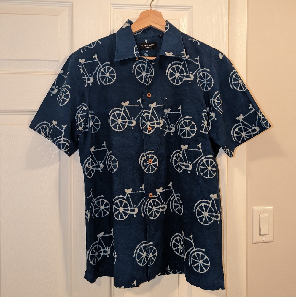 Camp collar cotton shirt